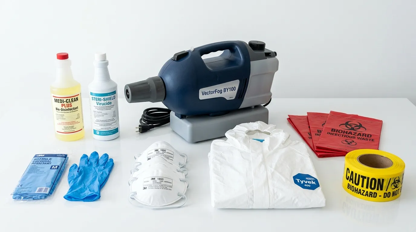 Professional biohazard remediation crew working in Unionville