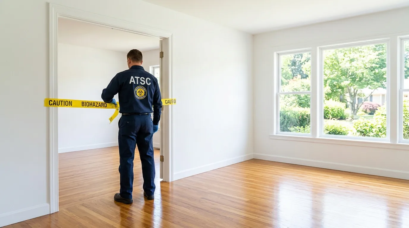 Certified biohazard cleanup crew performing Trauma Scene Cleanup in Unionville